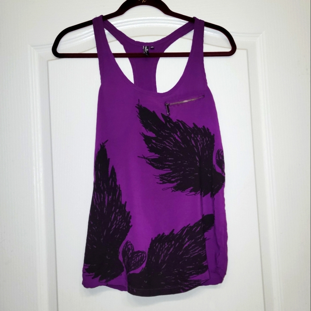 Blackpoppy Tank, XS, Purple & Black